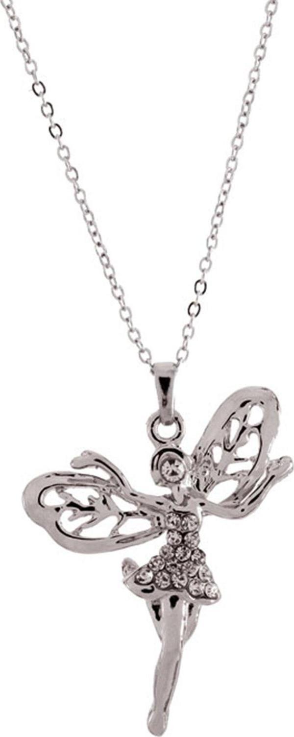 TKLY01693 Zirkon Taşlı Gümüş Renkli Peri Kolye - Image 1