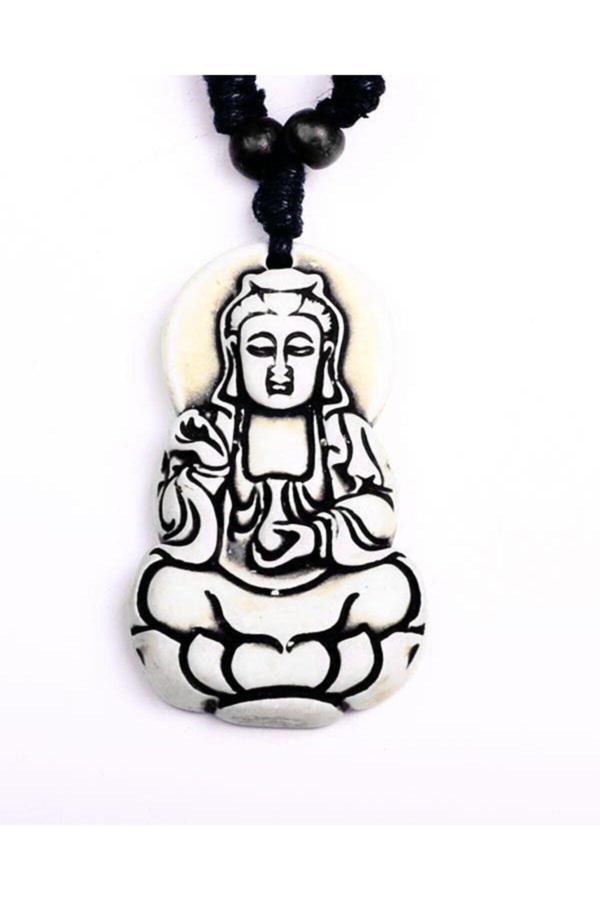 BTAK00754 K7 Buddha Figür İçsel Denge Ayarlanabilir İpli Kolye - Image 1
