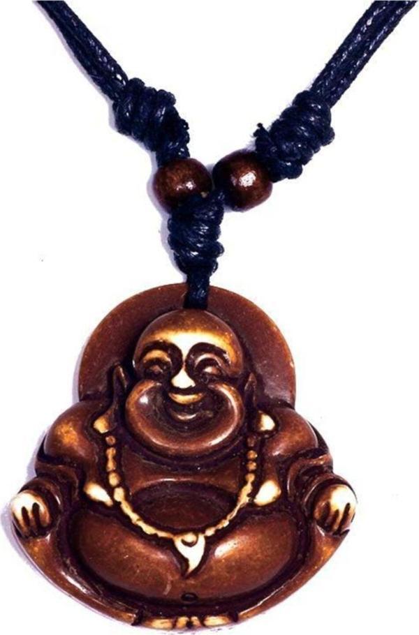 BTAK00753 K7 Buddha Ayarlanabilir İpli Meditasyon Figür Kolye - Image 1