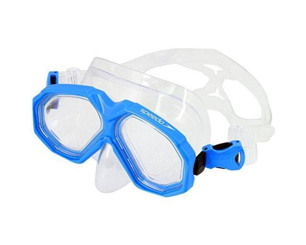 Speedo Au Dual Lenses Mask With Snrkl Blu/Blk Unisex Yüzücü Gözlüğü SOL25002C-TCBK Mavi - Image 1