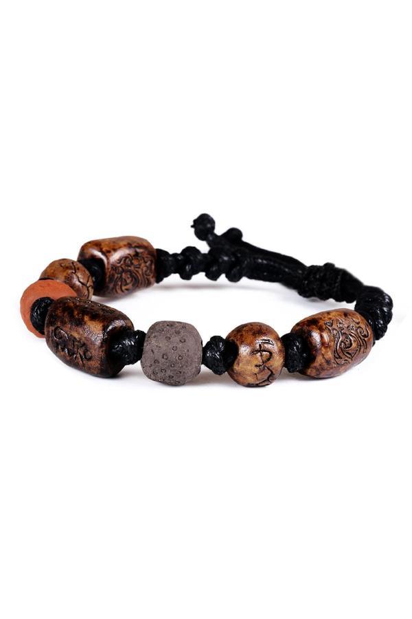 TBLK01272 Maya Ajbit Unisex Doğal İpli Unisex Bileklik 1271-1300 - Image 1
