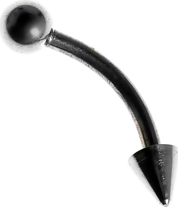 TDGR00928 Curved Barbel Spike Çelik Piercing K5 - Image 1