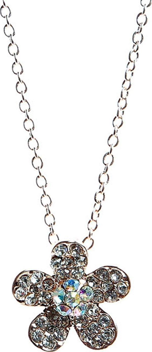 TKLY01513 Zirkon Taşlı Çiçek Figür Kolye - Image 1
