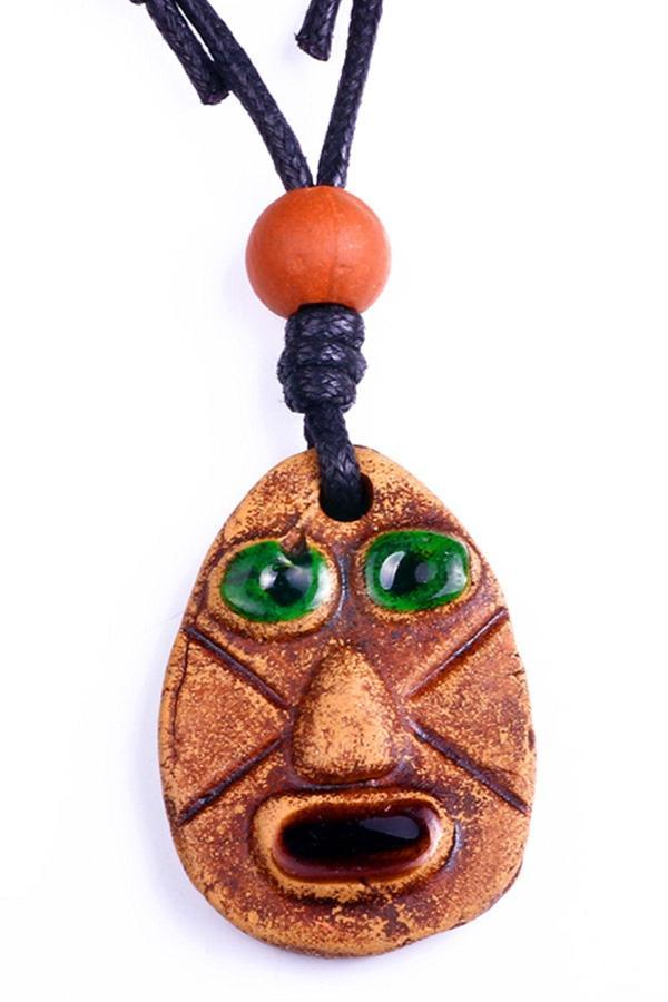 TKLY01567 Aztek Metztli Totem Natural Kolye - Image 1