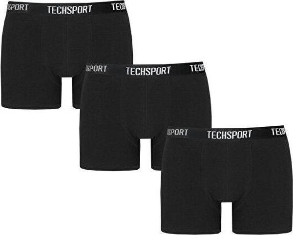 Techsport Boxer Short 3 Pack Erkek Boxer (3'lü) BX3001 Siyah - Image 1