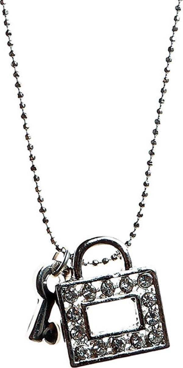 TKLY01467 Zirkon Taşlı Kilit Figür Kolye - Image 1