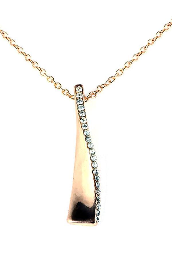 TKLY01477 Sıralı Stün Zirkon Taşlı Altın Renkli Kolye - Image 1