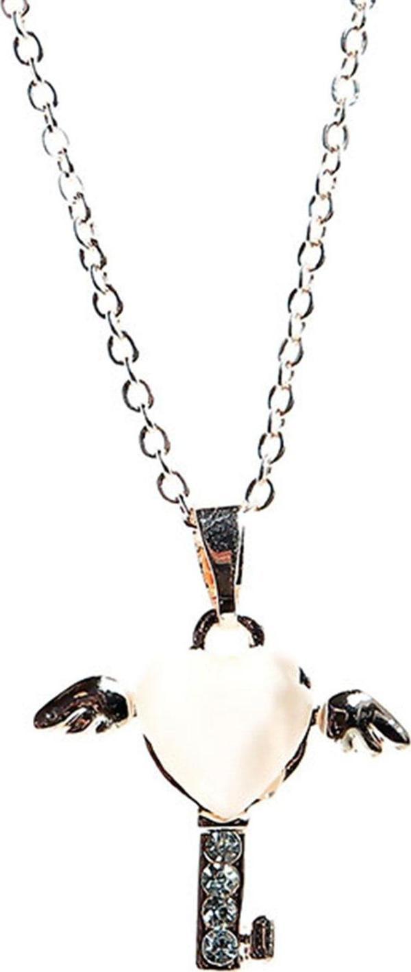 TKLY01491 Zirkon Kalp Anahtarı Kolye - Image 1