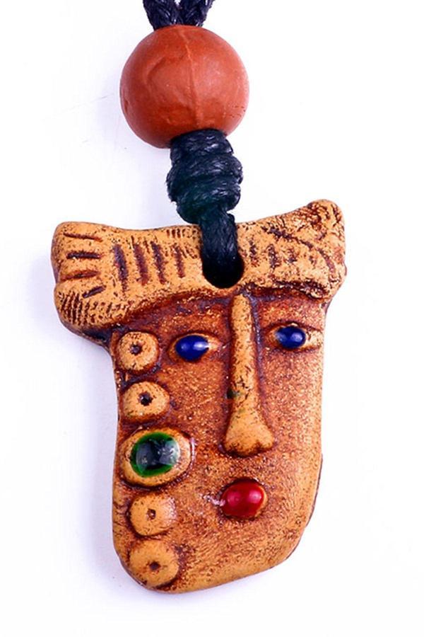 TKLY01570 Aztek Itzpapalot Totem Organki Kolye - Image 1