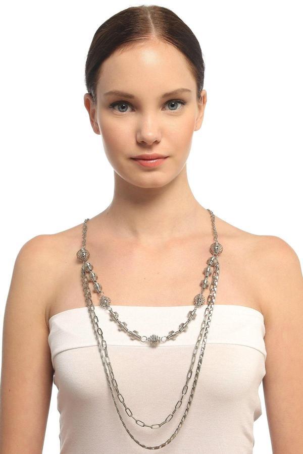 TKLY01868 Yay Model Parlak Zincir Kolye - Image 1