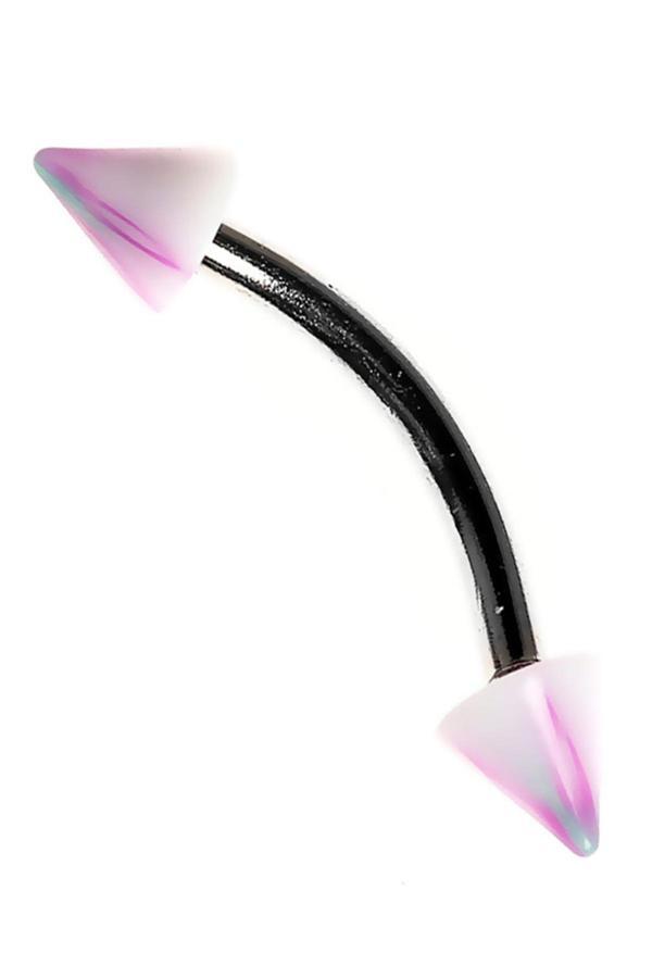 TDGR00908 Curved Barbel Çelik Spike Piercing K6 - Image 1