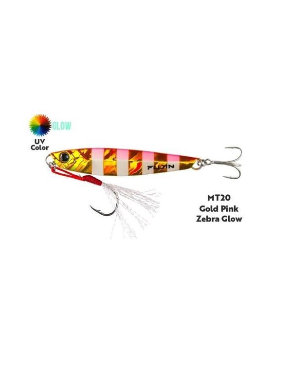 Fujin Jig-X Jigging Jig Yem Gold Zebra Glow-80 GR - Image 1
