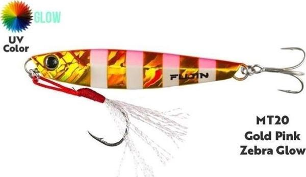Fujin Jig-X Jigging Jig Yem Gold Zebra Glow-80 GR - Image 1