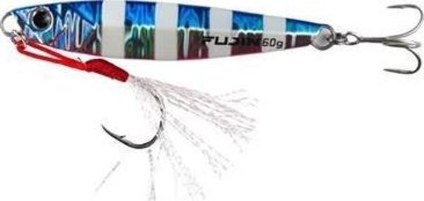 Fujin Jig-X Jigging Jig Yem Blue Pink Zebra Glow-80 GR - Image 1