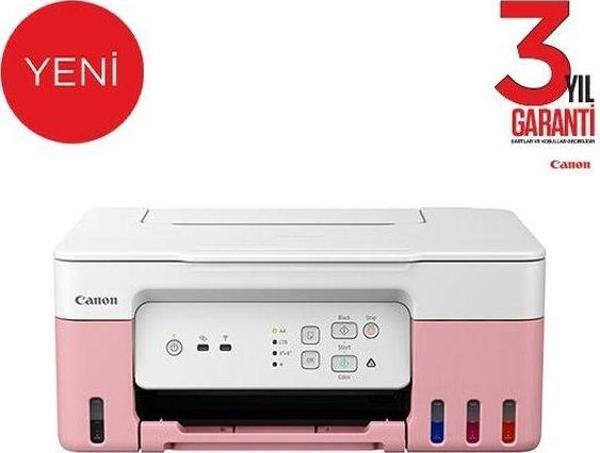 Canon G3430 Wi-Fi + Tarayıcı + Fotokopi Renkli Çok Fonksiyonlu Tanklı Pembe Mürekkep Püskürtmeli Yazıcı - Image 1