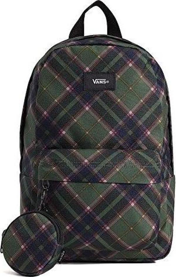Vans Old Skool Mini Backpack Sırt Çantası-En: 21 cm, Boy: 32 cm, Derinlik: 13 cm VN000Q9AEN61 Yeşil - Image 1