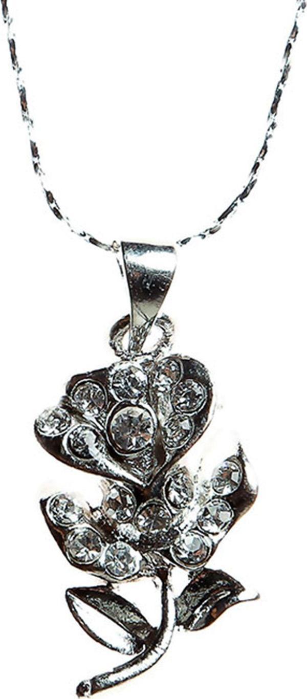 TKLY01554 Zirkon Taşlı Zarif Çiçek Kolye - Image 1