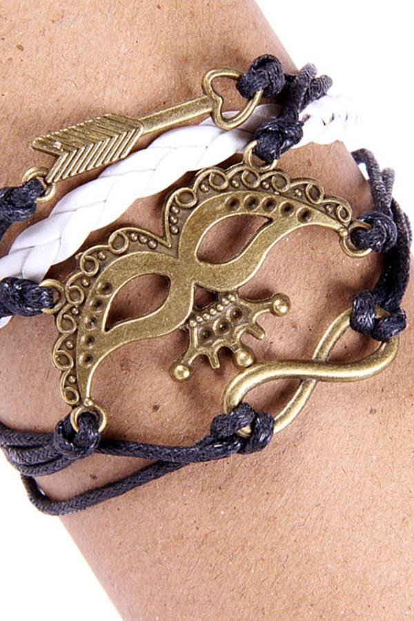 TBLK02584 Maskeli Balo Figürlü Salaş Unisex Bileklik 2571-2608 - Image 1