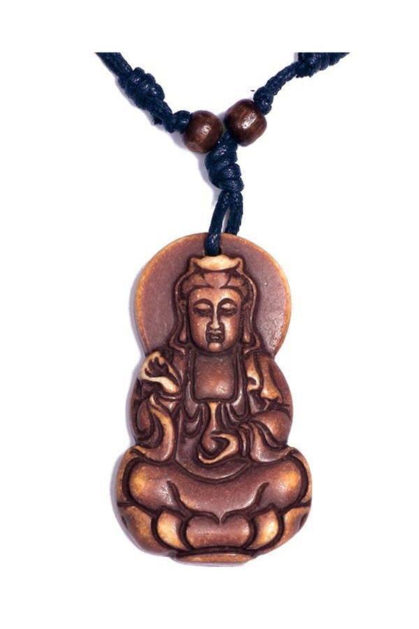 BTAK00752 K7 Buddha Figür Ayarlanabilir İpli İçsel Denge Kolye - Image 1