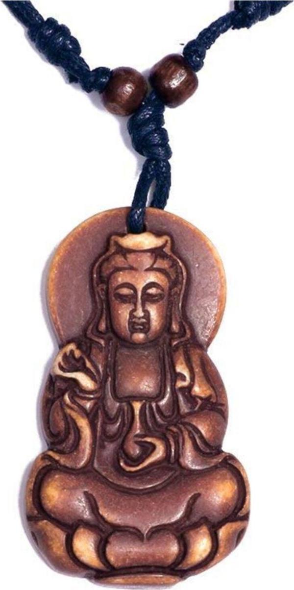 BTAK00752 K7 Buddha Figür Ayarlanabilir İpli İçsel Denge Kolye - Image 1