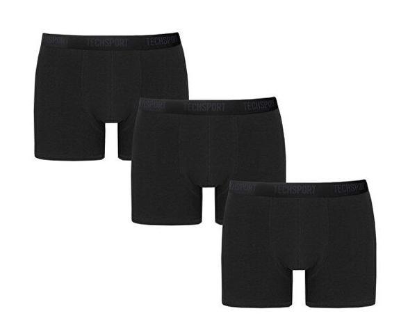 Techsport Boxer Short 3 Pack Erkek Boxer (3'lü) BX3002 Siyah - Image 1