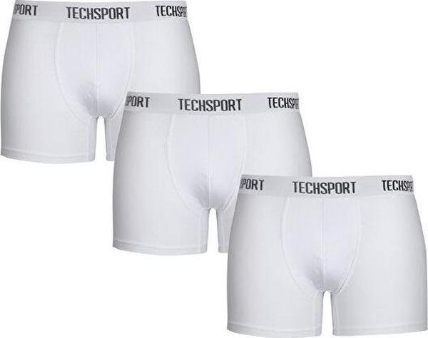 Techsport Boxer Short 3 Pack Erkek Boxer (3'lü) BX3101 Beyaz - Image 1