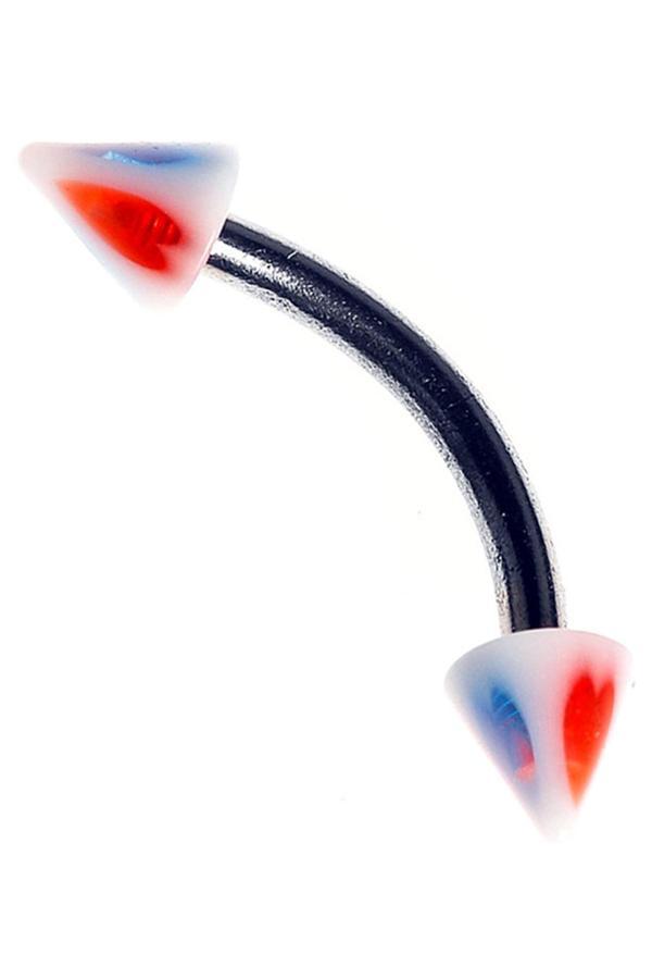 TDGR00910 Curved Barbel Çelik Spike Piercing K5 - Image 1