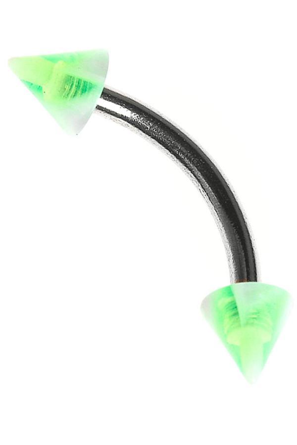 TDGR00901 Curved Barbel Çelik Spike Piercing K5 - Image 1