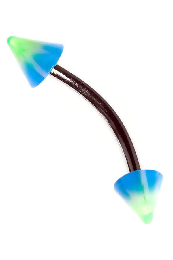 TDGR00913 Curved Barbel Çelik Spike Piercing K6 - Image 1