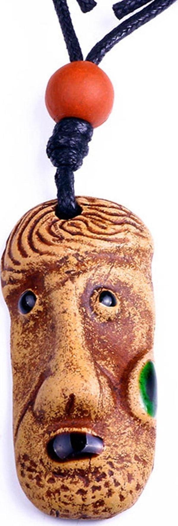 TKLY01565 Aztek Chantico Totem Natural Kolye - Image 1