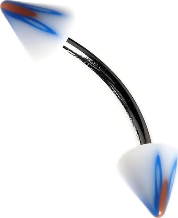 TDGR00892 Curved Barbel Çelik Spike Piercing K7 - Image 1