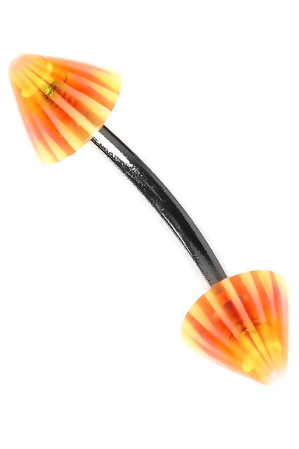 TDGR00898 Curved Barbel Çelik Spike Piercing K7 - Image 1