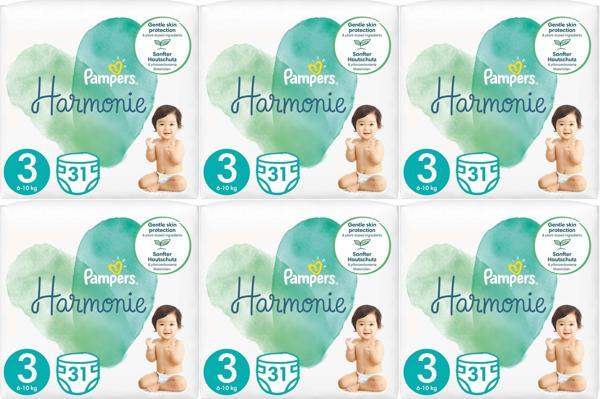 Prima Pampers Harmonie Bebek Bezi Beden:3 (6-10KG) Midi 186 Adet Ekstra Ultra Fırsat Pk - Image 1