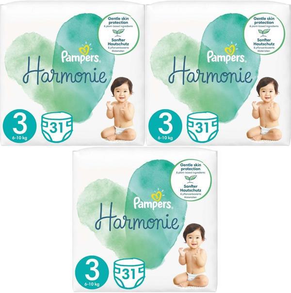 Prima Pampers Harmonie Bebek Bezi Beden:3 (6-10KG) Midi 93 Adet Aylık Ultra Fırsat Pk - Image 1