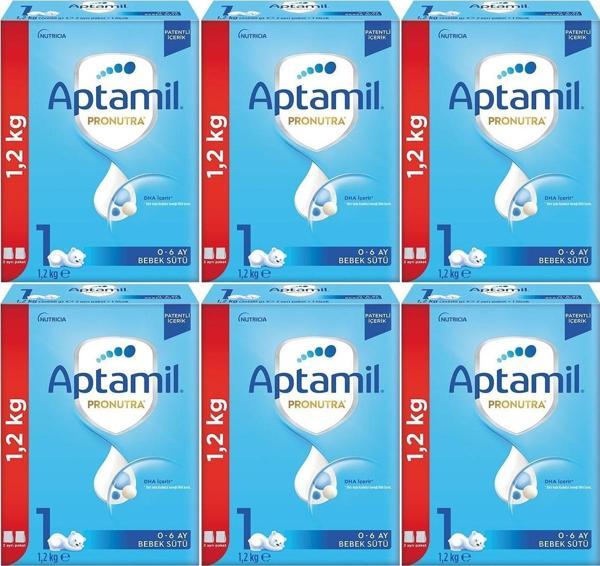 Nutrıcıa Aptamil Pronutra 1200GR Bebek Sütü No:1 (0-6 Ay) Yenidoğan Doğumdan itibaren (6 Lı Set) - Image 1