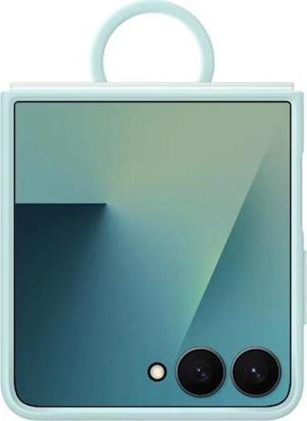 Samsung Galaxy Z Flip 7 Yüzüklü Silikon Telefon Kılıfı Mint - Image 1