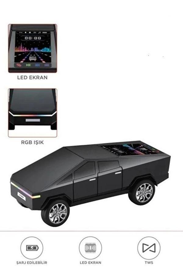 D68 Cyber Model Araba Tasarımlı Bluetooth Hoparlör 15W Güçlü Ses RGB LED /TWS/USB - Image 1