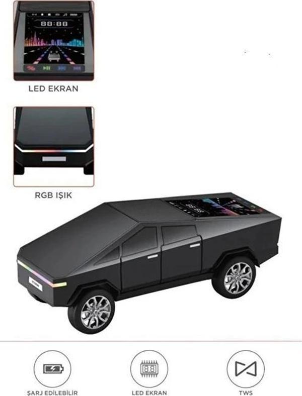 D68 Cyber Model Araba Tasarımlı Bluetooth Hoparlör 15W Güçlü Ses RGB LED /TWS/USB - Image 1