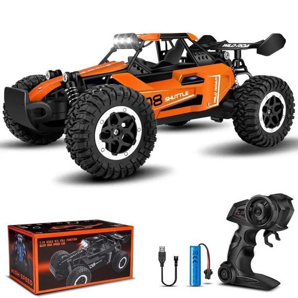 1:16 Off Road Şarjlı RC Uzaktan kumandalı TURUNCU Arazi Aracı 5 Kanallı Tek Bataryalı 20 Km/s Hızınd - Image 1