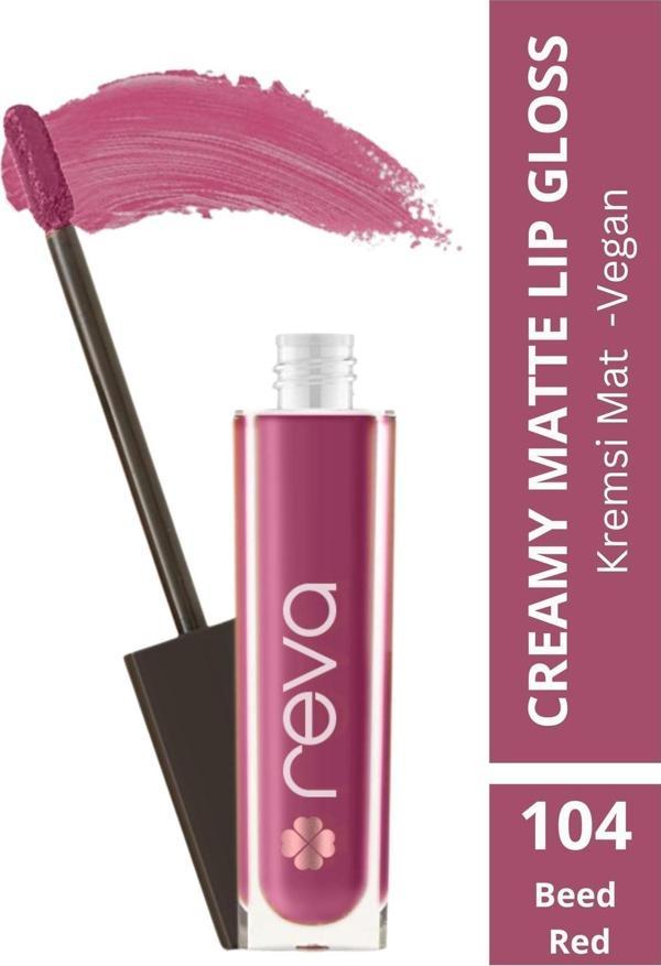 Creamy Matte Lip Gloss Beet Red - Mat Krem Dudak Parlatıcısı - No: 104 - Vegan & Temiz Içerik - Image 1