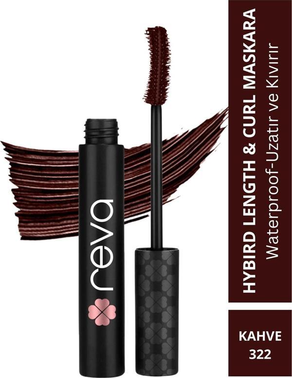 Uzatan Hibrit Maskara - Hybrid Length & Curl Mascara Brown - No: 322 - Vegan Temiz Içerik - Image 1