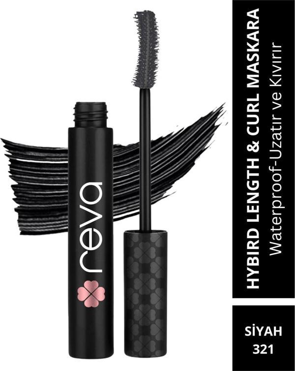 Uzatan Hibrit Maskara - Hybrid Length & Curl Mascara Black - No: 321 - Vegan Temiz Içerik - Image 1