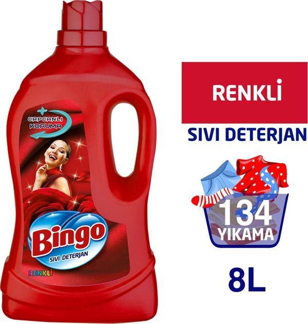 Bingo Renkli Sıvı Bakım Çamaşır Deterjanı 4 Lt X 2 Adet - Image 1