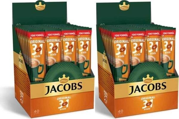 Jacobs 3'ü 1 Arada  Karışım Kahve 80 Adet ( 40'lı Kutu x 2) - Image 1