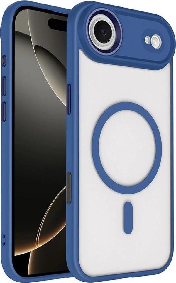 Apple iPhone 17 Air Kılıf Wireless Şarj Özellikli Zore Krom M-safe Silikon Kapak - Image 1
