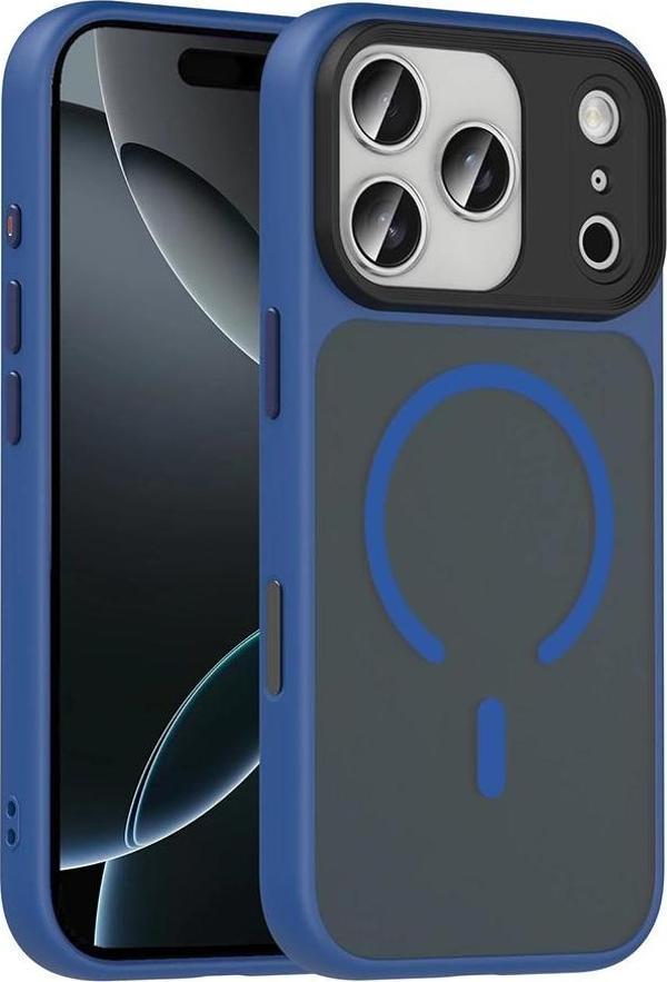 Apple iPhone 17 Pro Kılıf Mat Arka Yüzey Wireless Şarj Özellikli Zore Flet M-safe Kapak - Image 1