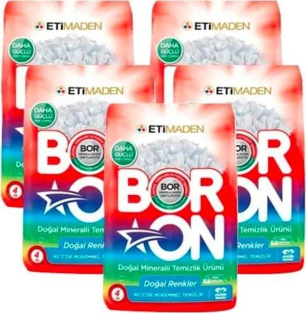 Boron Doğal Mineralli Temizlik Ürünü Renkliler Için 4 Kg X 5 Adet - Image 1