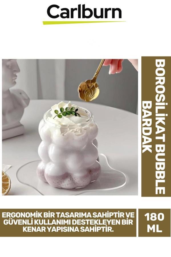 Özel Üretim Şeffaf İnce Isıya Karşı Dirençli Çay Kahve Su Dayanıklı Borosilikat Bubble Bardak - Image 1
