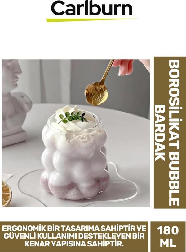 Özel Üretim Şeffaf İnce Isıya Karşı Dirençli Çay Kahve Su Dayanıklı Borosilikat Bubble Bardak - Image 1