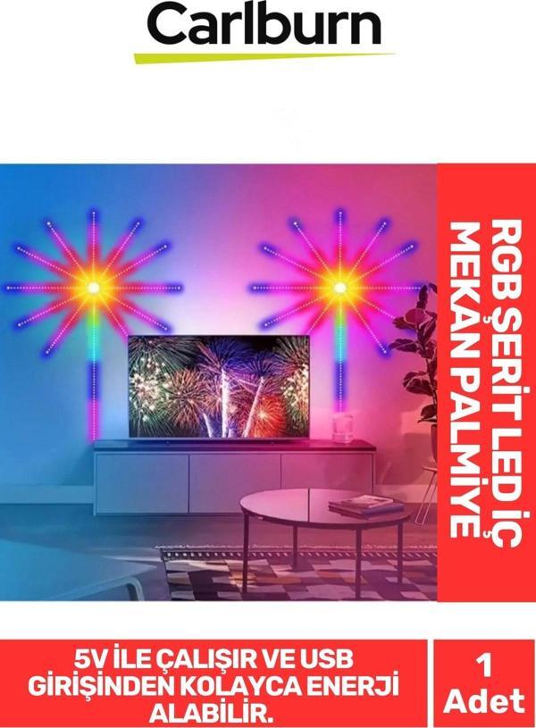 Özel Üretim IP20 Koruma 5V Usb Giriş Yapıştırılabilen RGB Şerit LED İç Mekan Palmiye Aydınlatma - Image 1